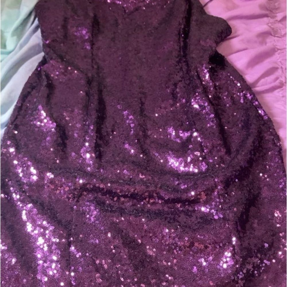 Glamorous Purple Sequin Dress